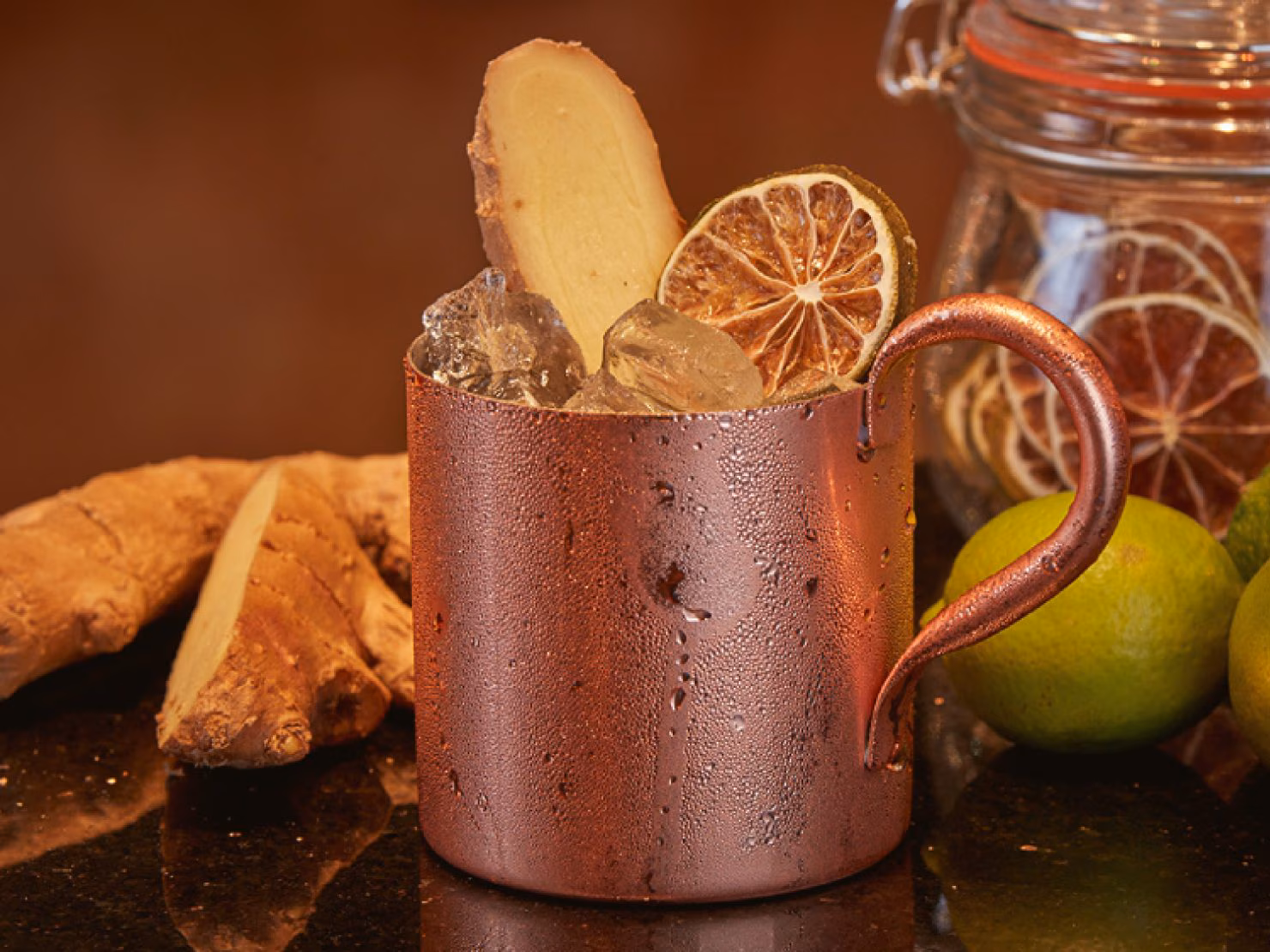 Premium alcohol-free cocktails served at the bar